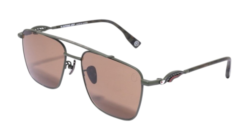 Pre-owned Bape Shark Ii Sunglasses In Green