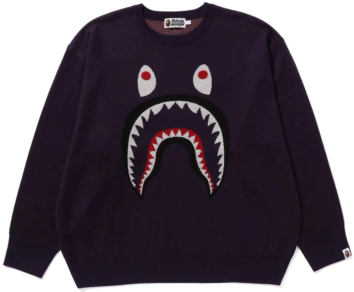 BAPE Shark Jacquard Knit Sweater Brown Men's - FW23 - US