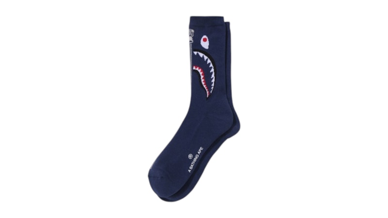 Men's BAPE Shark Jacquard Socks in Navy Blue