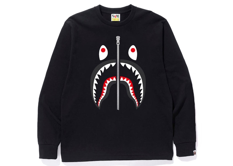 BAPE Shark L/S Tee (SS23) Black Men's - SS23 - US