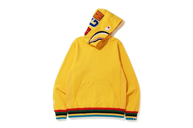 Bape shark 2024 hoodie yellow