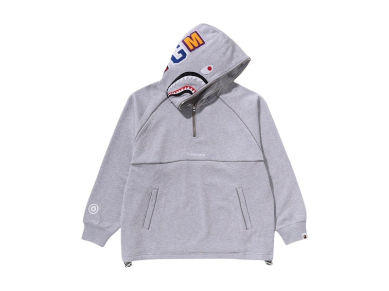 【 A BATHING APE】SHARK LOGO HALF ZIP FIT PULLOVER HOODIE 001PPL301304_BLK_A_1200x.jpg?v