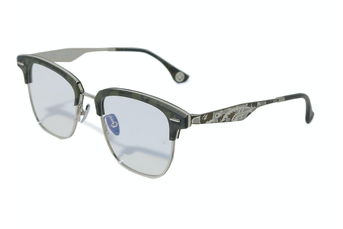 Pre-owned Bape Shark Optical Flame 2 Sunglasses Silver
