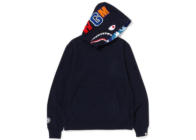 Bape shark cheap hoodie navy