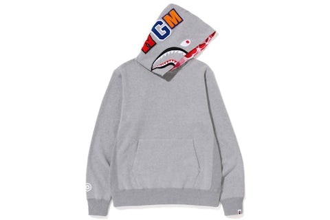 BAPE Shark Pullover Inside Tarnfarbe Hoodie Grau Rosa Herren