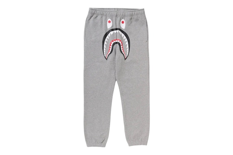 Pre-owned Bape Men's Shark Regular Fit Sweat Pants In Grey In Gray