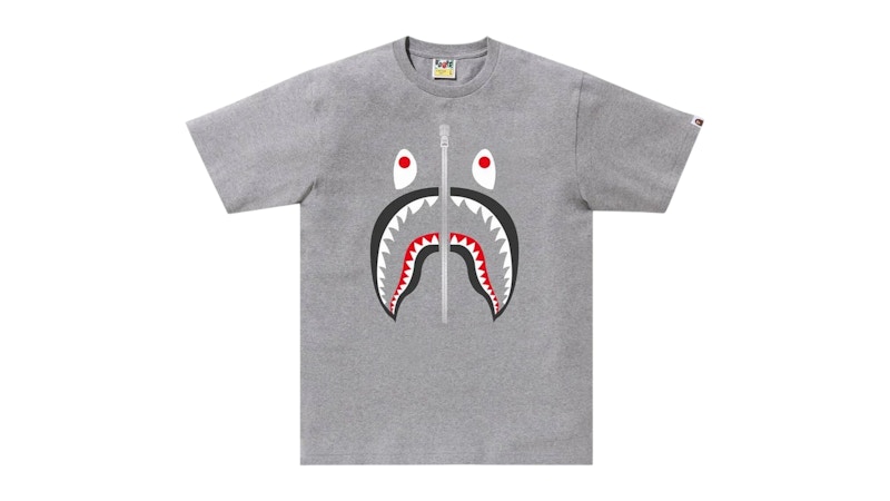 T-shirt à coupe décontractée BAPE Shark gris