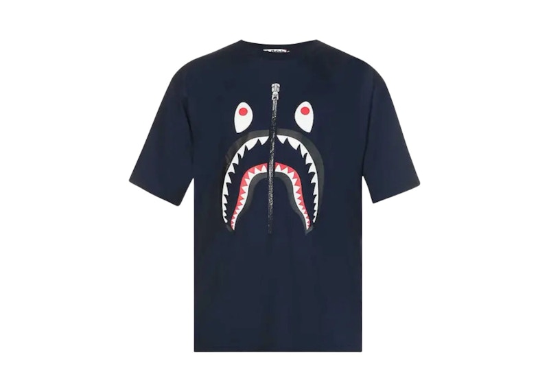 BAPE Shark Relaxed Fit Tee Navy