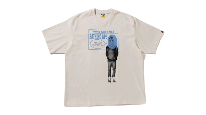 BAPE Shark Seijin Relaxed Fit Tee Ivory Men's - SS26 - US