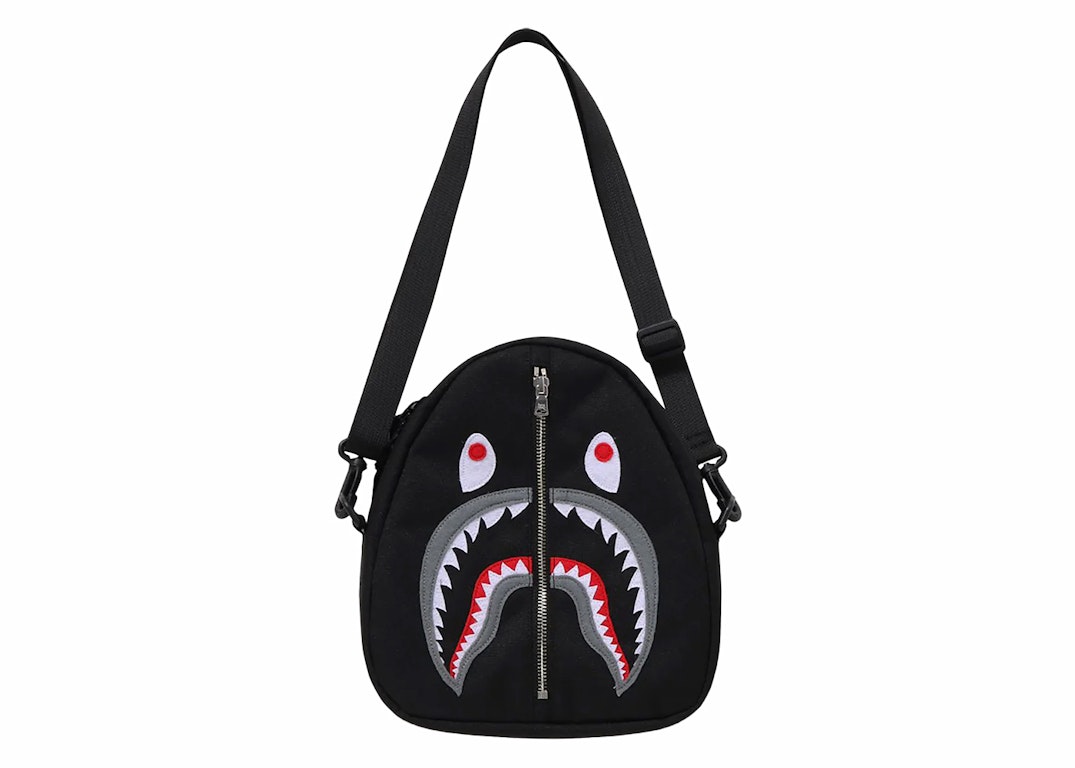 Pre-owned Bape Shark Shoulder Bag Black