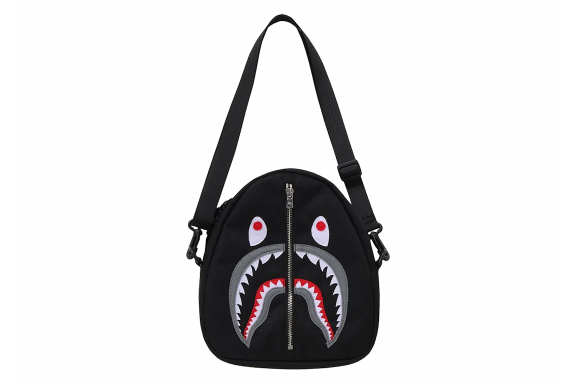 Pre-owned Bape Shark Shoulder Bag Black