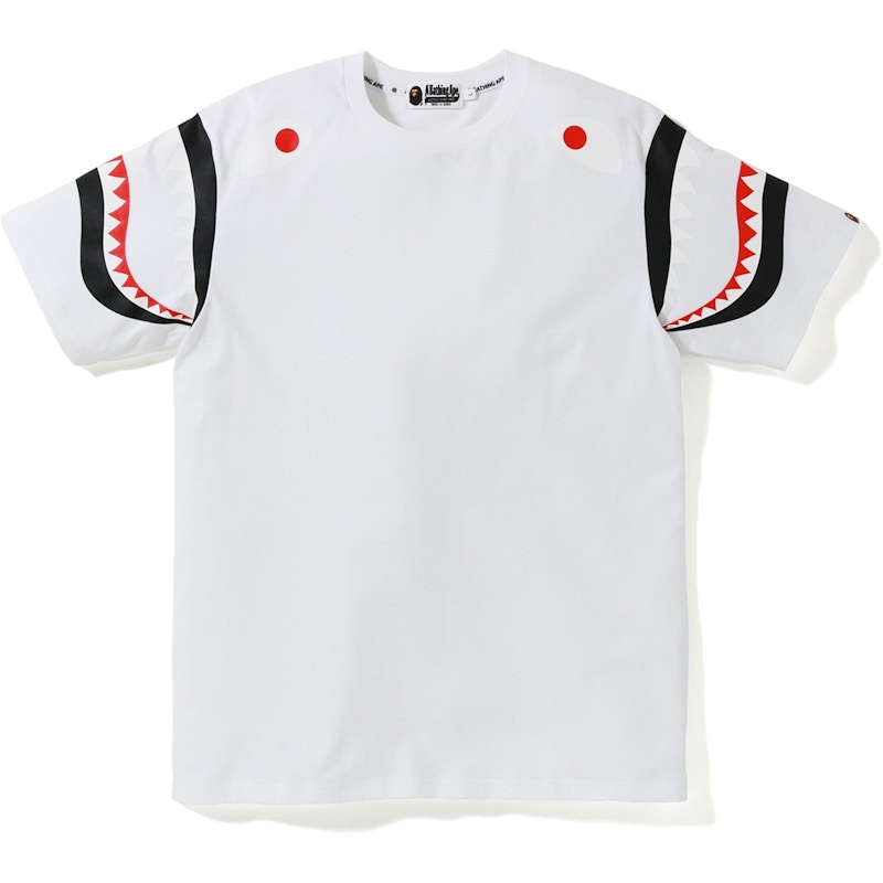 BAPE Shark Shoulder Tee FW19 White Men s FW19 US