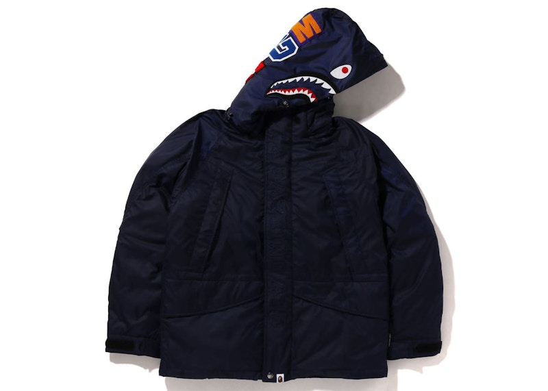 BAPE Shark Snowboard Down Jacket Navy - FW22 - US