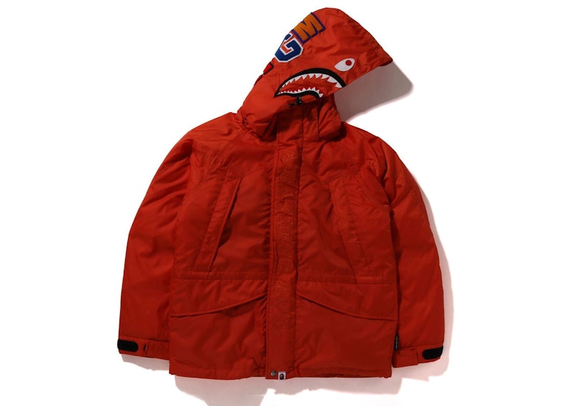 BAPE Shark Snowboard Down Jacket Orange