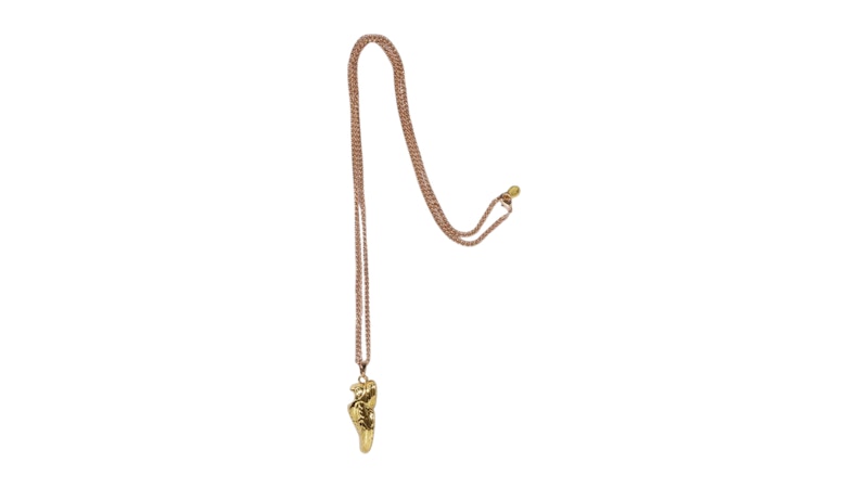 Pre-owned Bape Shark Sta Necklace In Gold