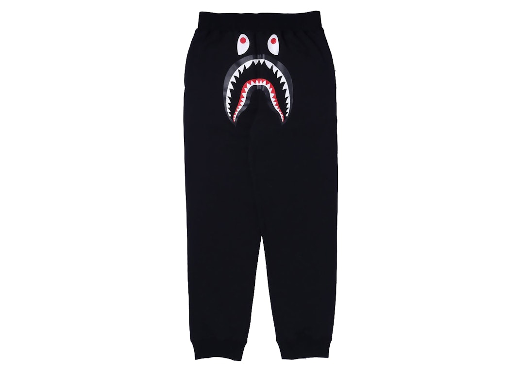 Pre-owned Bape Shark Sweat Pants Black