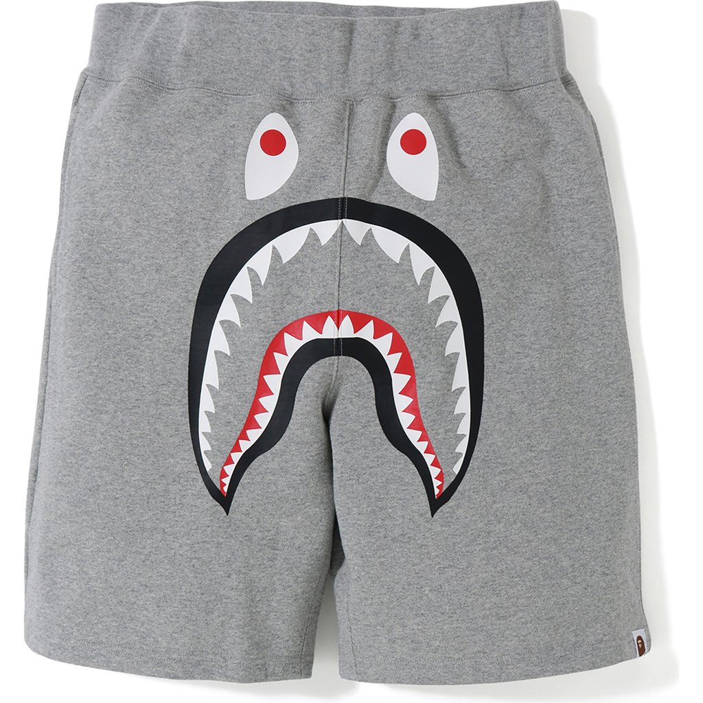 BAPE Shark Sweat Shorts Gray/Black Men's - US