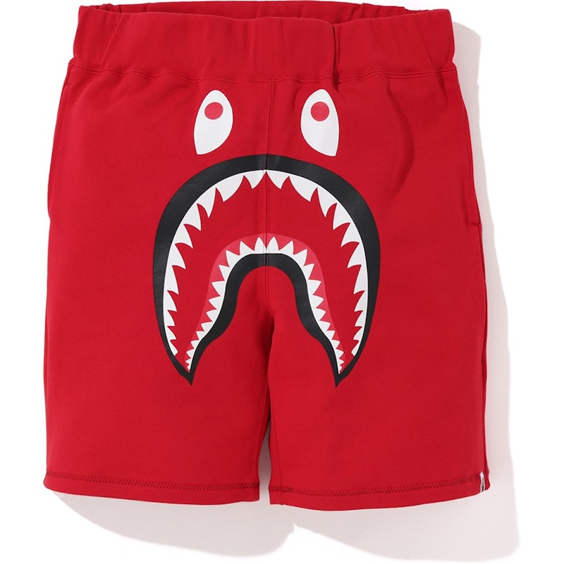 BAPE Shark Sweat Shorts Red/Red