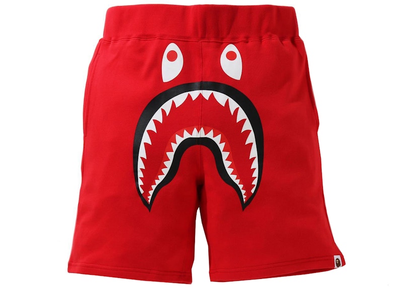 BAPE Shark Sweat Shorts (SS21) Red - SS21 Men's - US