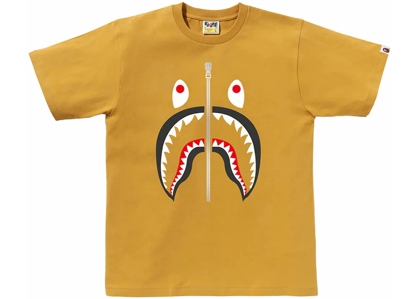 Camiseta de tiburón BAPE de Amarillo Hombre FW24 ES