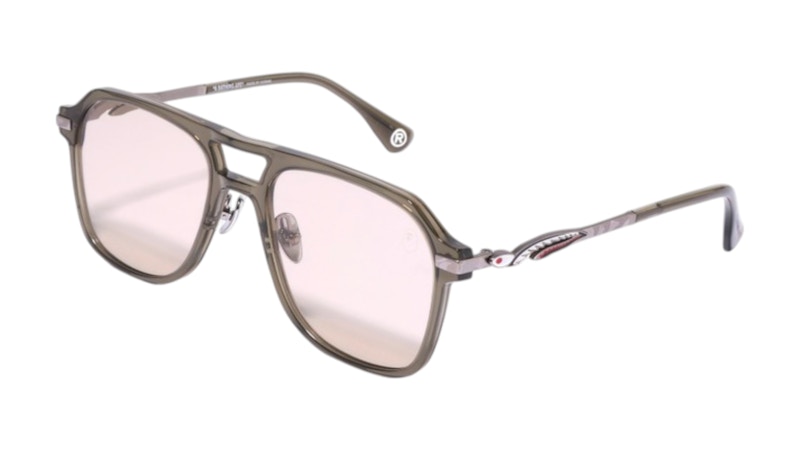 Pre-owned Bape Shark Vi Sunglasses In Olivedrab Green