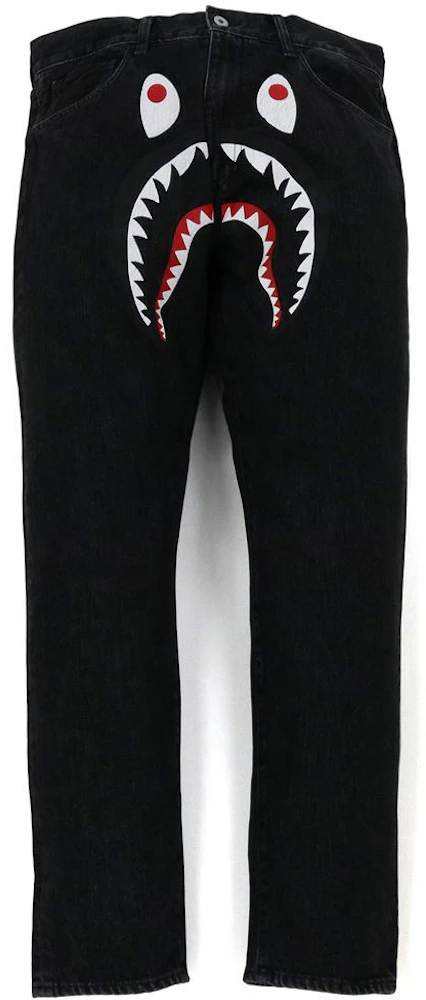 ETERN Shark Mouth Jeans Mens 42 Black Bape Supreme Sprayground Style  Streetwear