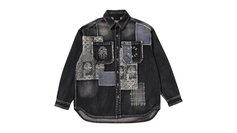 BAPE Shashiko Patchwork Shirt Blue