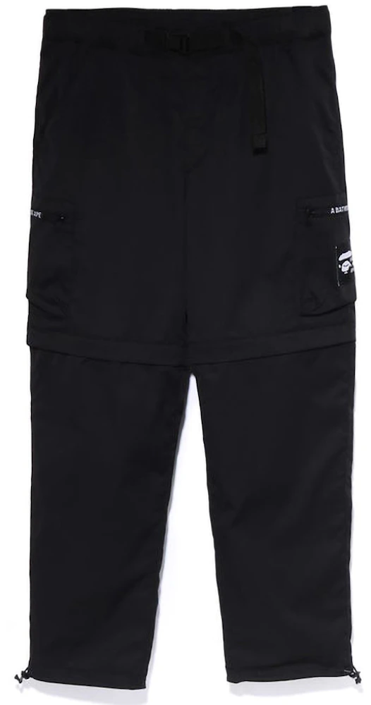 BAPE Side Pocket Detachable Relaxed Fit Pants Black Men's - FW22 - US
