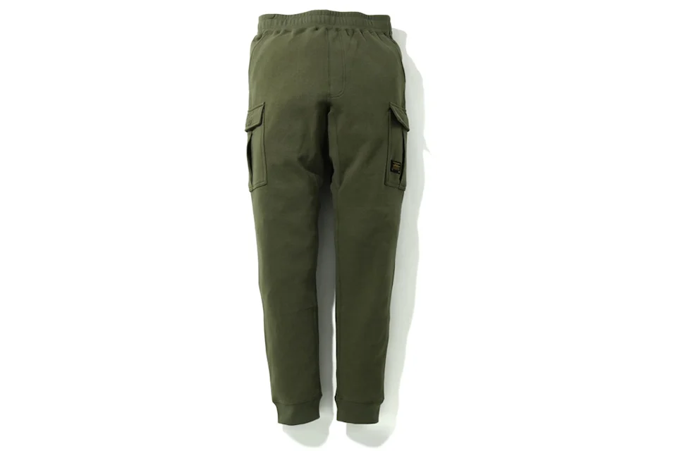 BAPE Side Pocket Military Sweatpants Olive