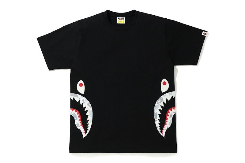 BAPE Side Space Camo Shark Tee Black Men's - SS20 - US