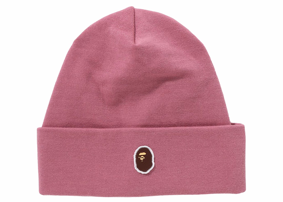 Pre-owned Bape Silicon Ape Head Knit Cap Pink