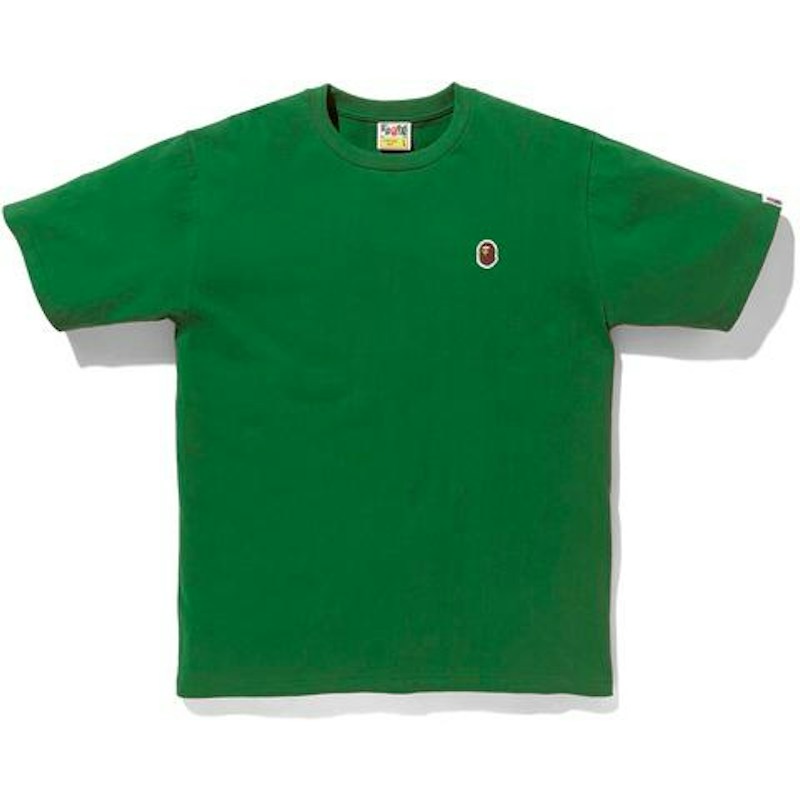 BAPE Silicon Ape Head One Point Tee Green