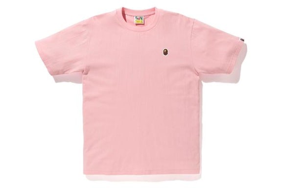 BAPE Silicon Ape Head One Point Tee Pink