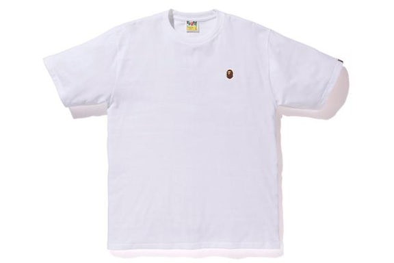 BAPE Silicon Ape Head One Point Tee White