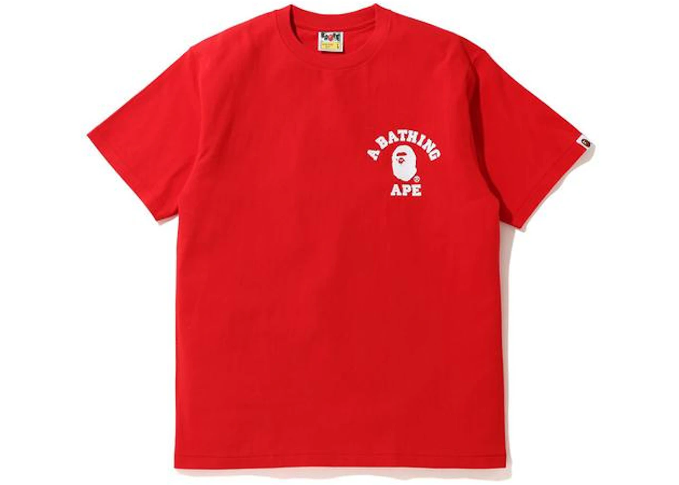 BAPE Silicon College One Point T-Shirt Red Men's - SS20 - US