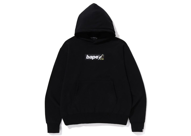 BAPE Smooth Logo Relaxed Fit Hoodie Black Men's - SS23 - GB