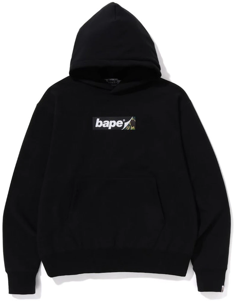 BAPE Smooth Logo Relaxed Fit Hoodie Black Men's - SS23 - US