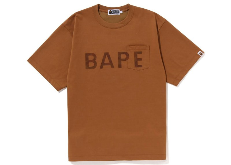 BAPE Smooth Relaxed Fit Pocket Tee Arancione