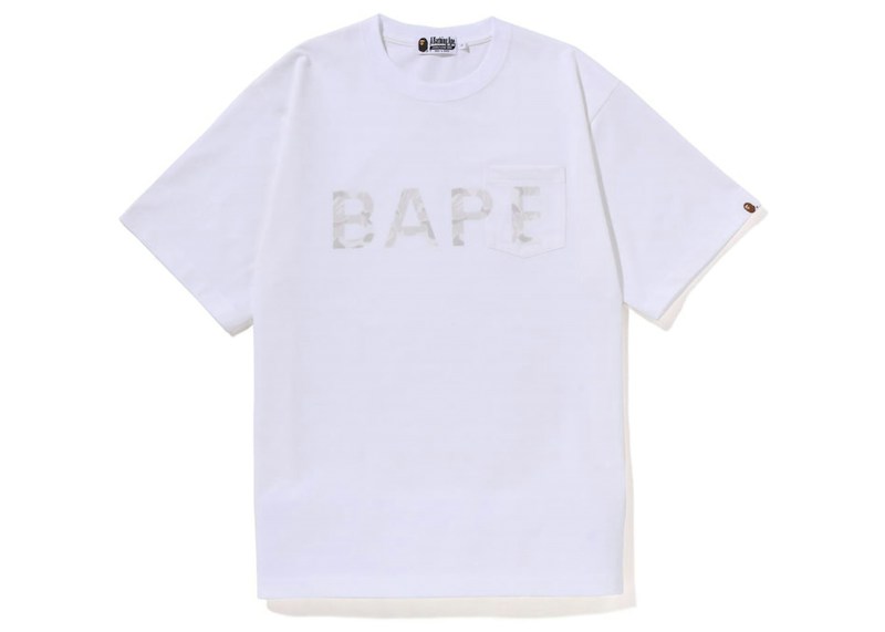 BAPE Smooth Relaxed Fit Pocket Tee Bianco