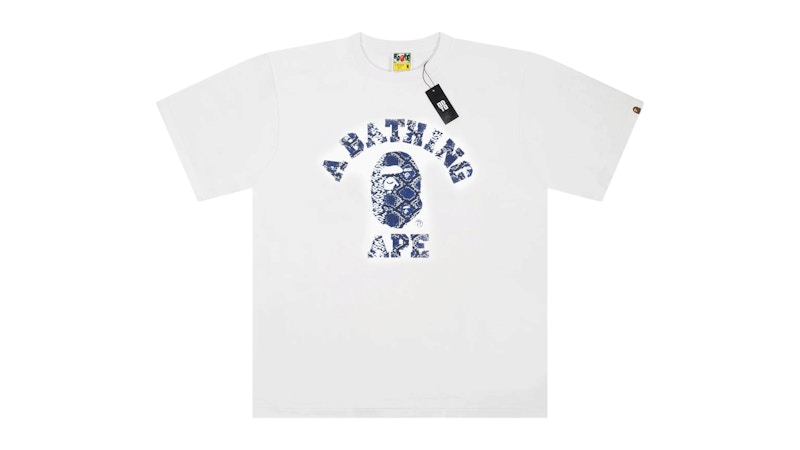 BAPE Snake Print Tee (SS25) White/Blue