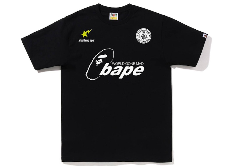 BAPE Soccer #1 Tee Black Men's - FW22 - GB