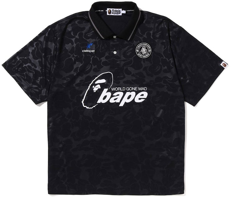 Bape black soccer game polo shirt - Realry: Your Fashion Search Engine