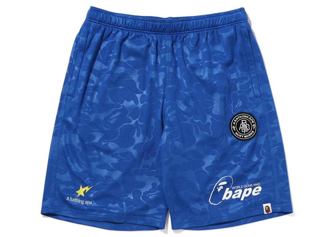 Pre-owned Bape Soccer Game Shorts Blue