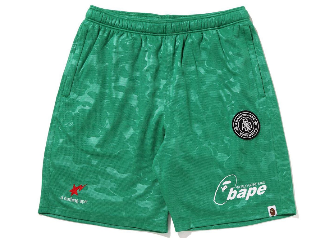 Pre-owned Bape Soccer Game Shorts Green