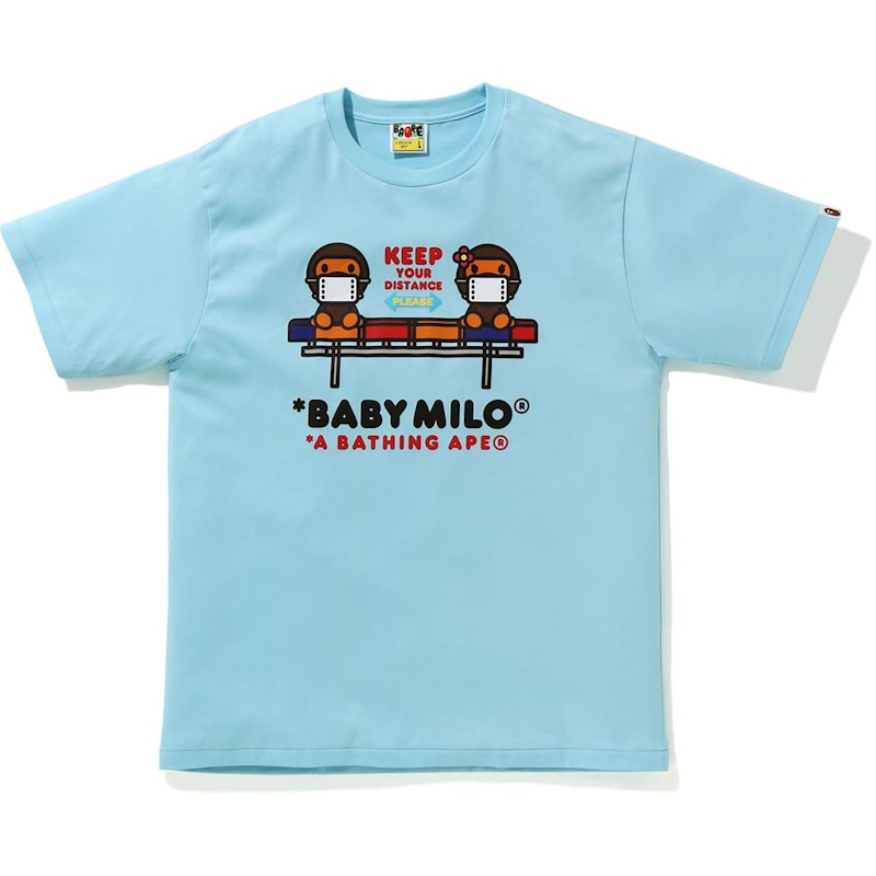 BAPE Social Distance Baby Milo 2 Tee Sax Men's FW20 US