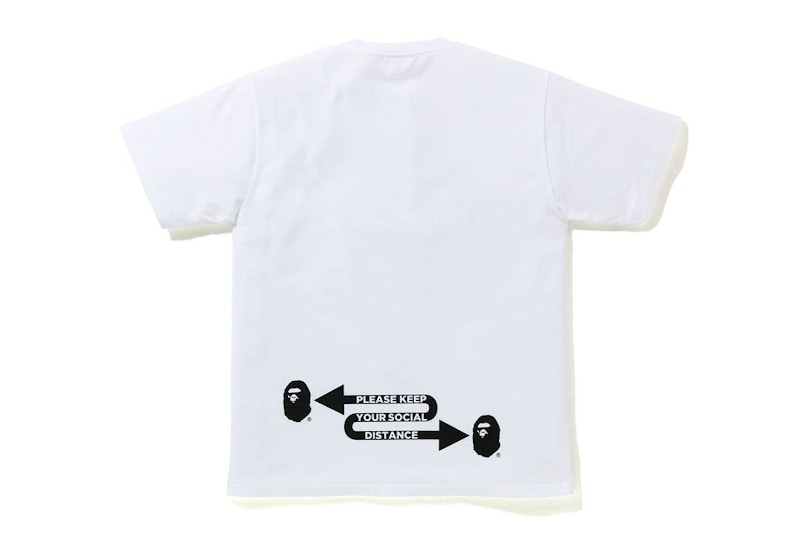 BAPE Social Distance Big Ape Head Tee White Men's FW20 GB