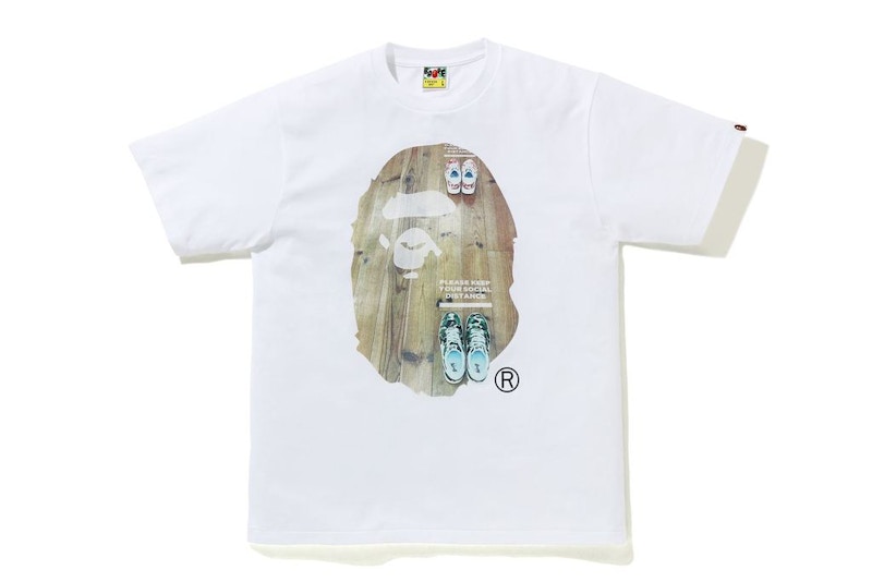 BAPE Social Distance Big Ape Head Tee White Homme FW20 FR