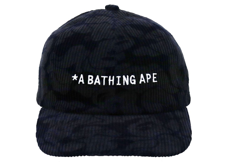 BAPE Cappellino Solid Mimetico Corduroy Panel Blu navy