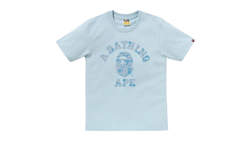 【A BATHING APE】SOLID CAMO COLLEGE TEE 要在庫確認 BAPE Solid Camo College Tee Blue - SS25 - US