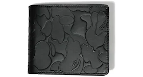 BAPE Solid Camo Leather Wallet Black